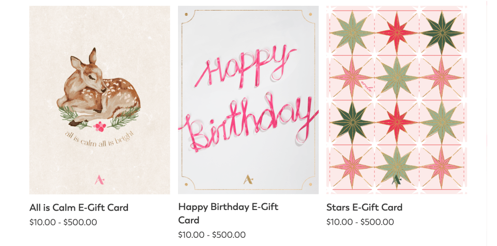 E-Gift Cards